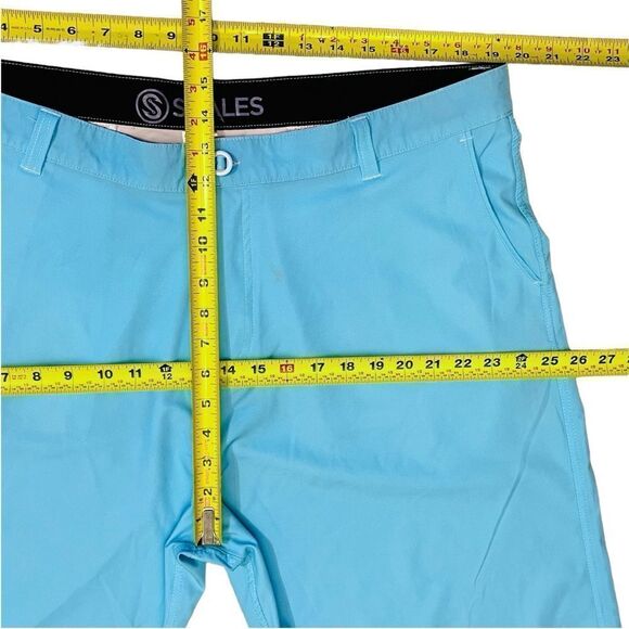 Scales Blue Performance Golf Men’s Short Flat Front Zip/Pockets Sz 40 - Picture 7 of 10
